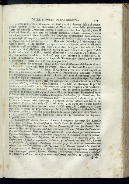 Delle zecche e monete di tutti i principi di casa Gonzaga che fuori di Mantova signoreggiarono. Opera variamente divisa del padre Ireneo Affò ... Pubblicata e di annotazioni, e medaglie de' medesimi principi corredata da Guid'Antonio Zanetti