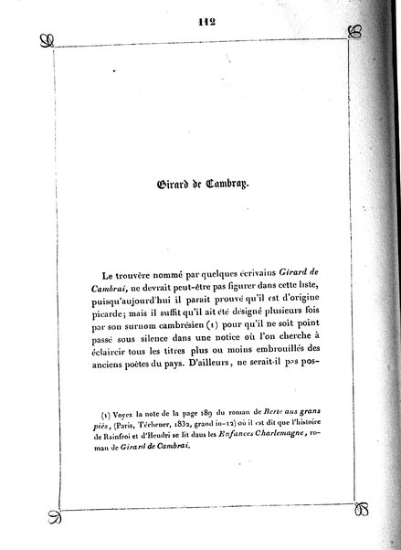 1: Les trouvères cambrésiens / par Arthur Dinaux