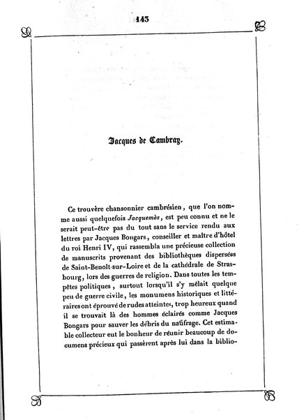 1: Les trouvères cambrésiens / par Arthur Dinaux