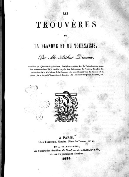 2: Les trouvères de la Flandre et du Tournaisis / par Arthur Dinaux