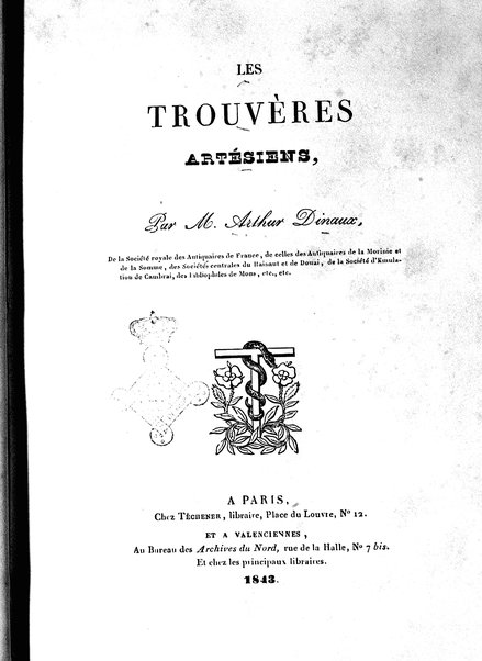 3: Les trouvères artésiens / par Arthur Dinaux