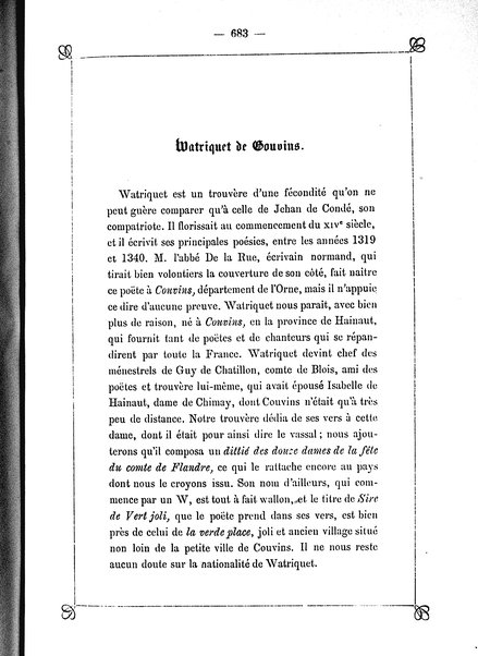 4: Les trouvères brabançons, hainuyers, liégeois et namurois / par Arthur Dinaux