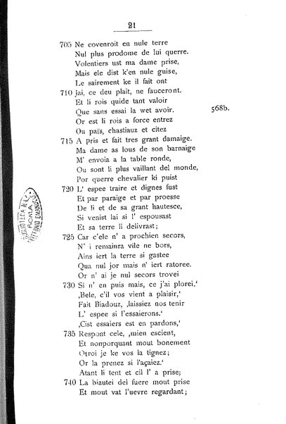 1: Beaudous : ein altfranzösischer Abenteuerroman des 13. Jahrhunderts Robert's von Blois / nach der einzigen Handschrift der Pariser Nationalbibliothek herausgegeben von Jacob Ulrich