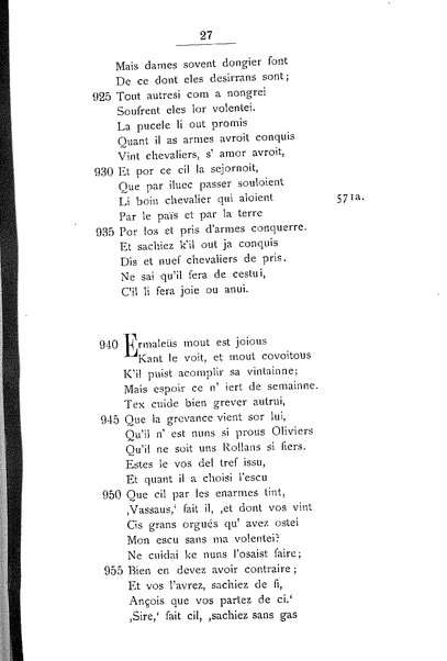 1: Beaudous : ein altfranzösischer Abenteuerroman des 13. Jahrhunderts Robert's von Blois / nach der einzigen Handschrift der Pariser Nationalbibliothek herausgegeben von Jacob Ulrich