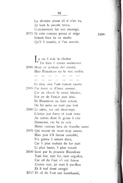 1: Beaudous : ein altfranzösischer Abenteuerroman des 13. Jahrhunderts Robert's von Blois / nach der einzigen Handschrift der Pariser Nationalbibliothek herausgegeben von Jacob Ulrich