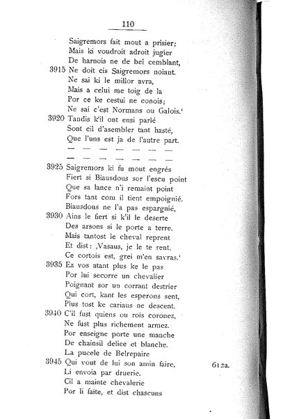 1: Beaudous : ein altfranzösischer Abenteuerroman des 13. Jahrhunderts Robert's von Blois / nach der einzigen Handschrift der Pariser Nationalbibliothek herausgegeben von Jacob Ulrich