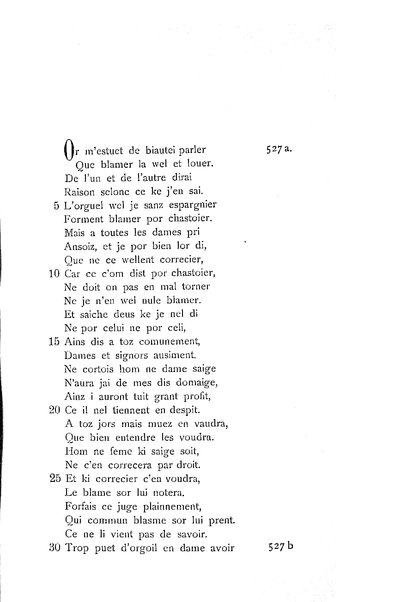 1: Beaudous : ein altfranzösischer Abenteuerroman des 13. Jahrhunderts Robert's von Blois / nach der einzigen Handschrift der Pariser Nationalbibliothek herausgegeben von Jacob Ulrich