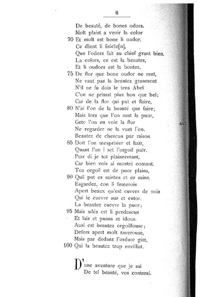 1: Beaudous : ein altfranzösischer Abenteuerroman des 13. Jahrhunderts Robert's von Blois / nach der einzigen Handschrift der Pariser Nationalbibliothek herausgegeben von Jacob Ulrich