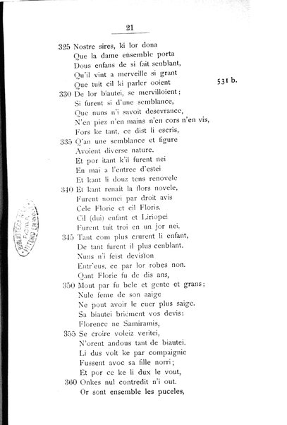 1: Beaudous : ein altfranzösischer Abenteuerroman des 13. Jahrhunderts Robert's von Blois / nach der einzigen Handschrift der Pariser Nationalbibliothek herausgegeben von Jacob Ulrich