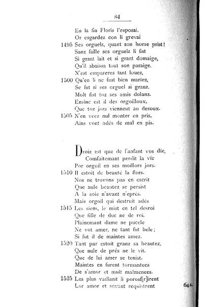 1: Beaudous : ein altfranzösischer Abenteuerroman des 13. Jahrhunderts Robert's von Blois / nach der einzigen Handschrift der Pariser Nationalbibliothek herausgegeben von Jacob Ulrich