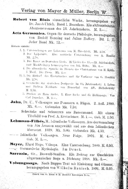 1: Beaudous : ein altfranzösischer Abenteuerroman des 13. Jahrhunderts Robert's von Blois / nach der einzigen Handschrift der Pariser Nationalbibliothek herausgegeben von Jacob Ulrich