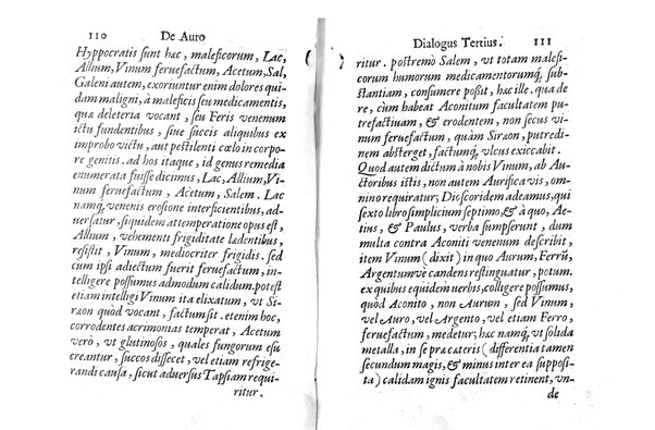 De auro dialogi tres. In quibus non solum de auri in re medica facultate, verum etiam de specifica eius, & caeterarum rerum forma, ac duplici potestate, qua mixtis in omnibus illa operatur, copiosè disputatur. Abrahamo è Porta Leonis ... auctore. ...