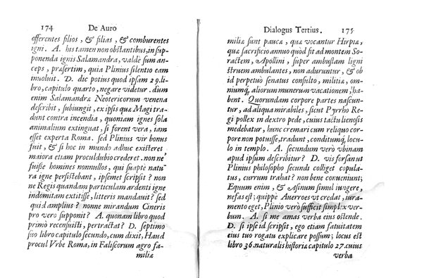 De auro dialogi tres. In quibus non solum de auri in re medica facultate, verum etiam de specifica eius, & caeterarum rerum forma, ac duplici potestate, qua mixtis in omnibus illa operatur, copiosè disputatur. Abrahamo è Porta Leonis ... auctore. ...