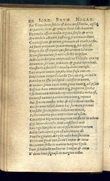 Iordani Bruni Nolani De monade numero et figura liber consequens quinque De minimo magno & mensura. Item De innumerabilibus, immenso, & infigurabili; seu De vniuerso & mundis libri octo ...