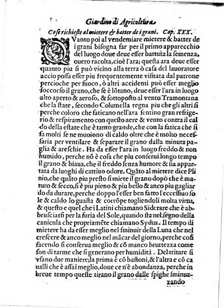 Giardino di agricoltura di Marco Bussato da Rauenna nel quale, con bellissimo ordine, si tratta di tutto quello, che s'appartiene à sapere à vn perfetto giardiniero: e s'insegna per pratica la vera maniera di piantare, & incalmare arbori e viti di tutte le sorti, & i varij e diuersi modi ch'in ciò si tengono. Dimostrandoli oltra che con i ragionamenti, anco con appropriati disegni ...