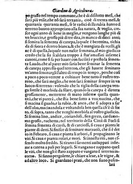 Giardino di agricoltura di Marco Bussato da Rauenna nel quale, con bellissimo ordine, si tratta di tutto quello, che s'appartiene à sapere à vn perfetto giardiniero: e s'insegna per pratica la vera maniera di piantare, & incalmare arbori e viti di tutte le sorti, & i varij e diuersi modi ch'in ciò si tengono. Dimostrandoli oltra che con i ragionamenti, anco con appropriati disegni ...