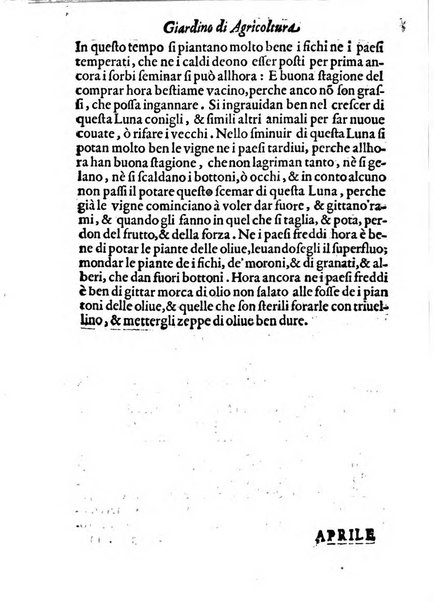 Giardino di agricoltura di Marco Bussato da Rauenna nel quale, con bellissimo ordine, si tratta di tutto quello, che s'appartiene à sapere à vn perfetto giardiniero: e s'insegna per pratica la vera maniera di piantare, & incalmare arbori e viti di tutte le sorti, & i varij e diuersi modi ch'in ciò si tengono. Dimostrandoli oltra che con i ragionamenti, anco con appropriati disegni ...