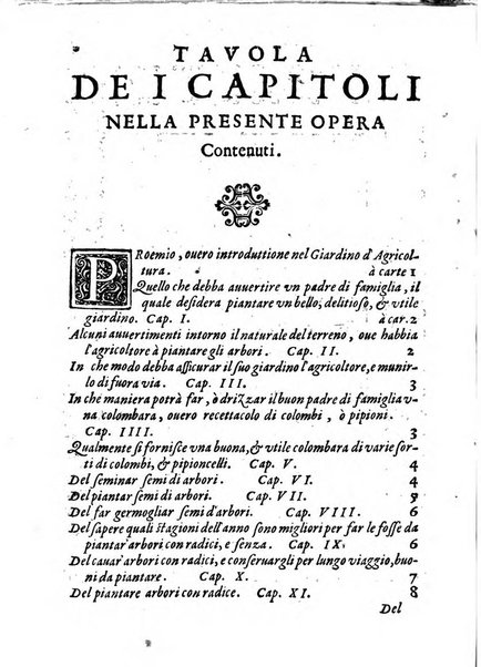 Giardino di agricoltura di Marco Bussato da Rauenna nel quale, con bellissimo ordine, si tratta di tutto quello, che s'appartiene à sapere à vn perfetto giardiniero: e s'insegna per pratica la vera maniera di piantare, & incalmare arbori e viti di tutte le sorti, & i varij e diuersi modi ch'in ciò si tengono. Dimostrandoli oltra che con i ragionamenti, anco con appropriati disegni ...