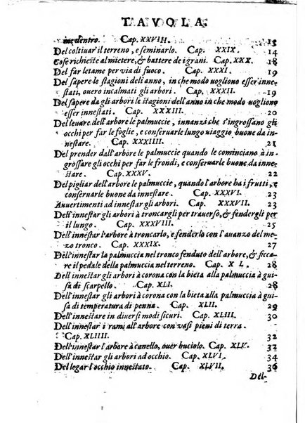 Giardino di agricoltura di Marco Bussato da Rauenna nel quale, con bellissimo ordine, si tratta di tutto quello, che s'appartiene à sapere à vn perfetto giardiniero: e s'insegna per pratica la vera maniera di piantare, & incalmare arbori e viti di tutte le sorti, & i varij e diuersi modi ch'in ciò si tengono. Dimostrandoli oltra che con i ragionamenti, anco con appropriati disegni ...