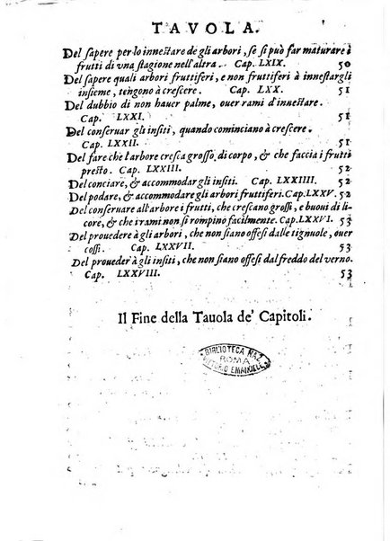 Giardino di agricoltura di Marco Bussato da Rauenna nel quale, con bellissimo ordine, si tratta di tutto quello, che s'appartiene à sapere à vn perfetto giardiniero: e s'insegna per pratica la vera maniera di piantare, & incalmare arbori e viti di tutte le sorti, & i varij e diuersi modi ch'in ciò si tengono. Dimostrandoli oltra che con i ragionamenti, anco con appropriati disegni ...