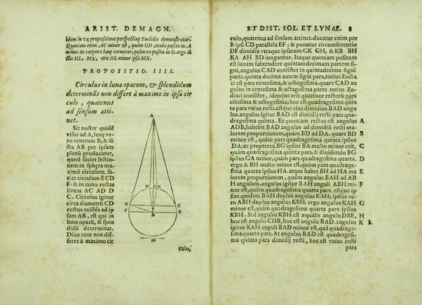 Aristarchi De magnitudinibus, et distantiis Solis, et Lunae, liber. Cum Pappi Alexandrini explicationibus quibusdam. A' Federico Commandino Vrbinate in latinum conuersus, ac commentarijs illustratus