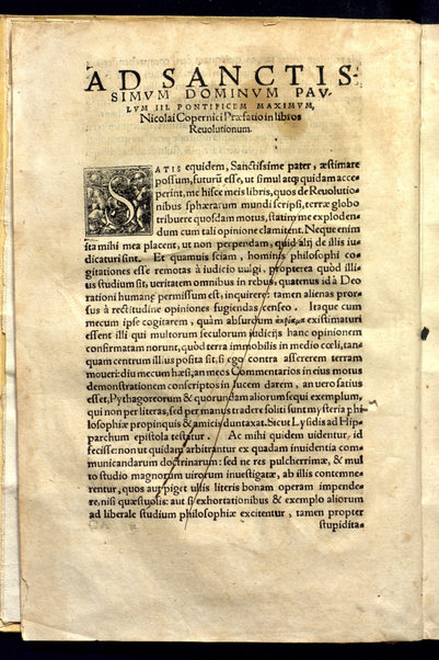 Nicolai Copernici Torinensis De reuolutionibus orbium coelestium, libri 6. In quibus stellarum et fixarum et erraticarum motus, ex veteribus atque recentibus obseruationibus, restituit hic autor. Praeterea tabulas expeditas luculentasque addidit, ex quibus eosdem motus ad quoduis tempus mathematum studiosus facillime calculare poterit. Item, de libris reuolutionum Nicolai Copernici narratio prima, per M. Georgium Ioachimum Rheticum ad D. Ioan. Schonerum scripta