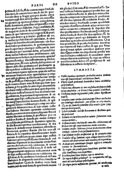 Excellentissimi iurisconsulti Paridis a Puteo. ... Tractatus insignis, de reintegratione feudorum De finibus & modo decidendi questiones confinium territoriorum De verborum significatione in materia reintegrationis & in Andree de Insernia scriptis breue compendium Vna cum Praxis reintegrationis hactenus nunque impressus sed nunc primum lucem editus ... Nuperrime castigatum, cum summariis, singulis capitibus prepositis, & repertorio copiosissimo, singulares & precipuas materias complectentibus ...