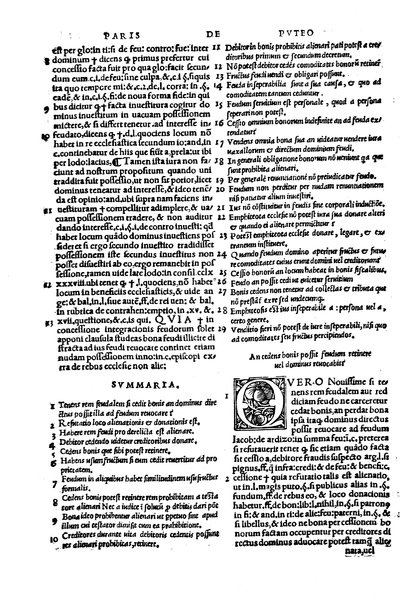 Excellentissimi iurisconsulti Paridis a Puteo. ... Tractatus insignis, de reintegratione feudorum De finibus & modo decidendi questiones confinium territoriorum De verborum significatione in materia reintegrationis & in Andree de Insernia scriptis breue compendium Vna cum Praxis reintegrationis hactenus nunque impressus sed nunc primum lucem editus ... Nuperrime castigatum, cum summariis, singulis capitibus prepositis, & repertorio copiosissimo, singulares & precipuas materias complectentibus ...