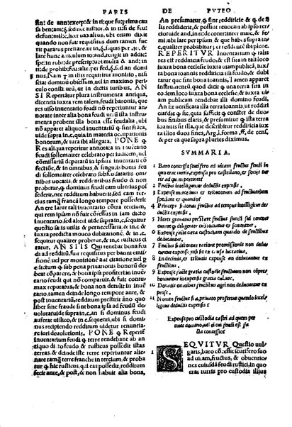 Excellentissimi iurisconsulti Paridis a Puteo. ... Tractatus insignis, de reintegratione feudorum De finibus & modo decidendi questiones confinium territoriorum De verborum significatione in materia reintegrationis & in Andree de Insernia scriptis breue compendium Vna cum Praxis reintegrationis hactenus nunque impressus sed nunc primum lucem editus ... Nuperrime castigatum, cum summariis, singulis capitibus prepositis, & repertorio copiosissimo, singulares & precipuas materias complectentibus ...