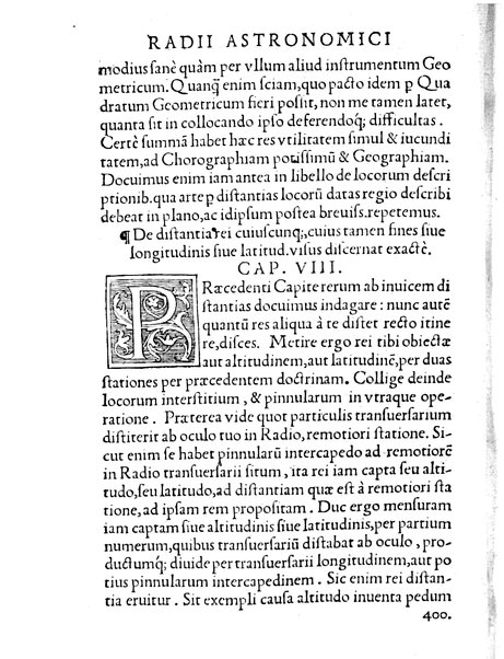 Gemmae Frisii ... De radio astronomico & geometrico liber. In quo multa quæ ad geographiam, opticam, geometriam & astronomiam vtilis. sunt, demonstrantur ...