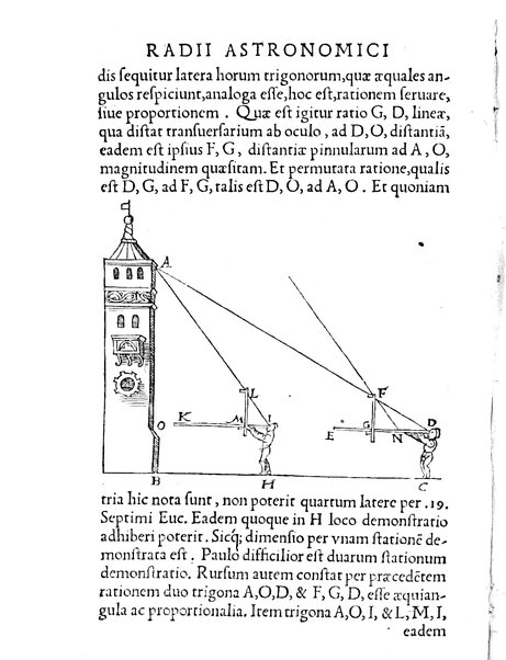 Gemmae Frisii ... De radio astronomico & geometrico liber. In quo multa quæ ad geographiam, opticam, geometriam & astronomiam vtilis. sunt, demonstrantur ...