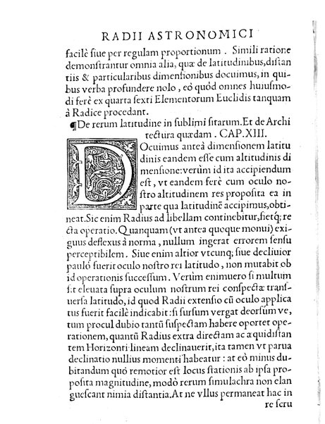 Gemmae Frisii ... De radio astronomico & geometrico liber. In quo multa quæ ad geographiam, opticam, geometriam & astronomiam vtilis. sunt, demonstrantur ...