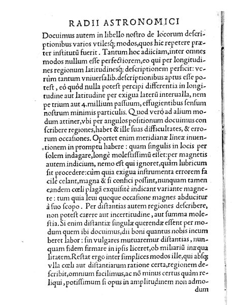 Gemmae Frisii ... De radio astronomico & geometrico liber. In quo multa quæ ad geographiam, opticam, geometriam & astronomiam vtilis. sunt, demonstrantur ...