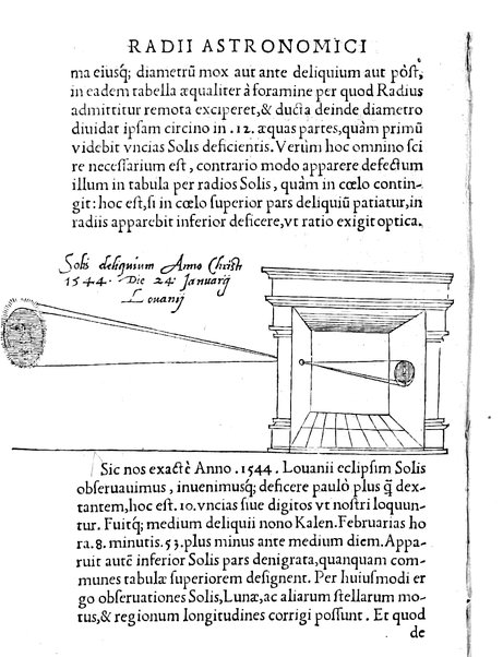 Gemmae Frisii ... De radio astronomico & geometrico liber. In quo multa quæ ad geographiam, opticam, geometriam & astronomiam vtilis. sunt, demonstrantur ...