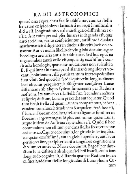 Gemmae Frisii ... De radio astronomico & geometrico liber. In quo multa quæ ad geographiam, opticam, geometriam & astronomiam vtilis. sunt, demonstrantur ...