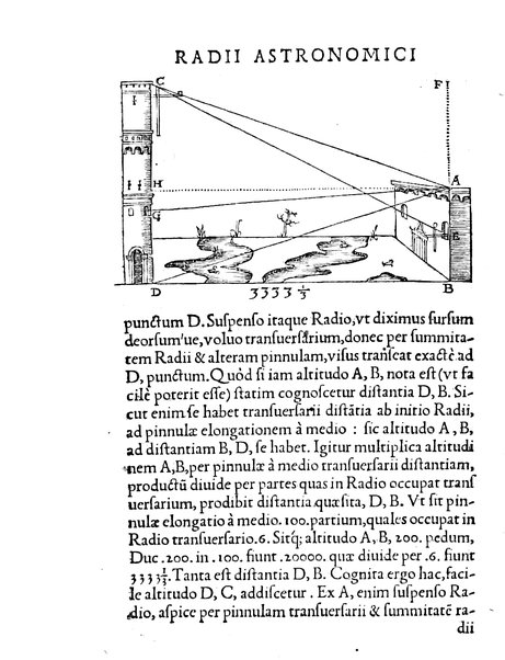 Gemmae Frisii ... De radio astronomico & geometrico liber. In quo multa quæ ad geographiam, opticam, geometriam & astronomiam vtilis. sunt, demonstrantur ...