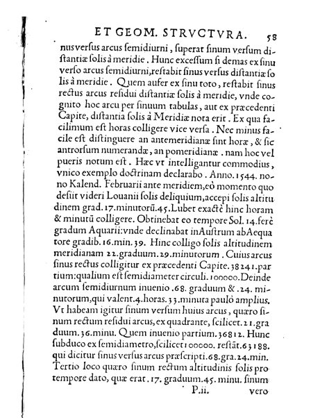 Gemmae Frisii ... De radio astronomico & geometrico liber. In quo multa quæ ad geographiam, opticam, geometriam & astronomiam vtilis. sunt, demonstrantur ...