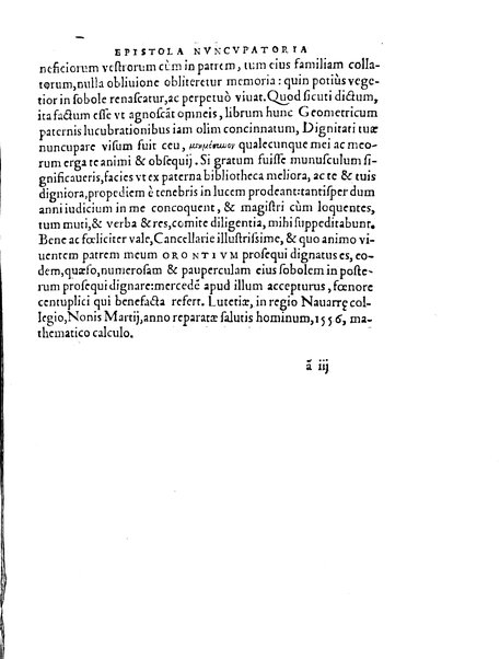 Orontii Finaei ... De re & praxi geometrica, libri tres, figuris & demonstrationibus illustrati. Vbi de quadrato geometrico, & virgis seu baculis mensoriis, necnon aliis, cùm mathematicis, tum mechanicis