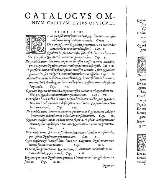 Orontii Finaei ... De re & praxi geometrica, libri tres, figuris & demonstrationibus illustrati. Vbi de quadrato geometrico, & virgis seu baculis mensoriis, necnon aliis, cùm mathematicis, tum mechanicis