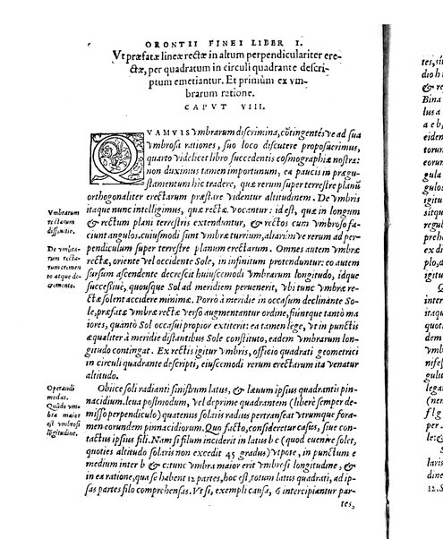 Orontii Finaei ... De re & praxi geometrica, libri tres, figuris & demonstrationibus illustrati. Vbi de quadrato geometrico, & virgis seu baculis mensoriis, necnon aliis, cùm mathematicis, tum mechanicis