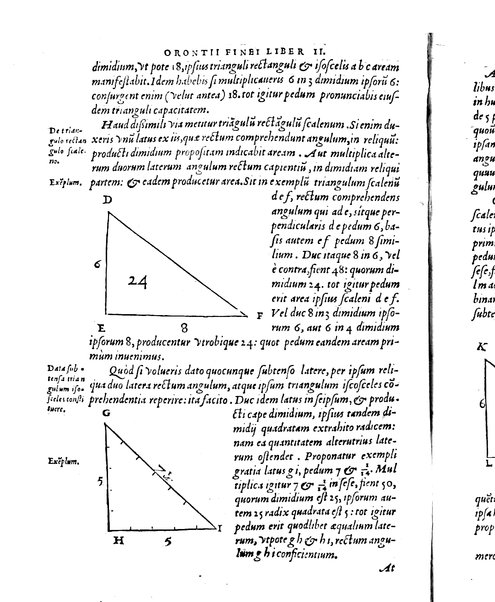 Orontii Finaei ... De re & praxi geometrica, libri tres, figuris & demonstrationibus illustrati. Vbi de quadrato geometrico, & virgis seu baculis mensoriis, necnon aliis, cùm mathematicis, tum mechanicis