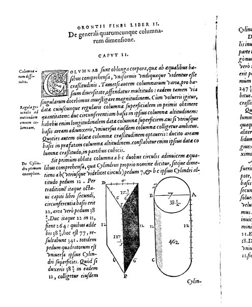 Orontii Finaei ... De re & praxi geometrica, libri tres, figuris & demonstrationibus illustrati. Vbi de quadrato geometrico, & virgis seu baculis mensoriis, necnon aliis, cùm mathematicis, tum mechanicis