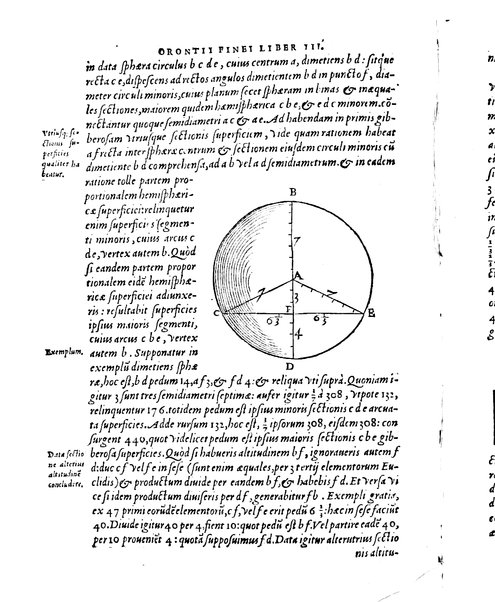 Orontii Finaei ... De re & praxi geometrica, libri tres, figuris & demonstrationibus illustrati. Vbi de quadrato geometrico, & virgis seu baculis mensoriis, necnon aliis, cùm mathematicis, tum mechanicis