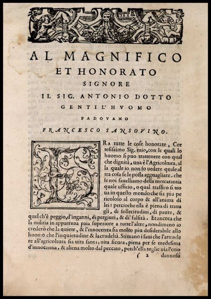 Agricoltura tratta da diuersi antichi et moderni scrittori dal sig. Gabriello Alfonso d'Herrera et tradotta di lingua spagnuola in volgare italiano da Mambrino Roseo da Fabriano. Nella quale si contengono le regole, i modi, & l'usanze che si osseruano nell'arare la terra, piantar le uigne & gli alberi, gouernare i bestiami, & fare ottimamente cioche all'agricoltura s'appartiene. Con le figure de gli alberi & delle herbe, delle quali si tratta nel libro