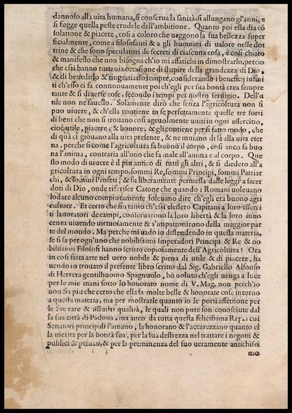 Agricoltura tratta da diuersi antichi et moderni scrittori dal sig. Gabriello Alfonso d'Herrera et tradotta di lingua spagnuola in volgare italiano da Mambrino Roseo da Fabriano. Nella quale si contengono le regole, i modi, & l'usanze che si osseruano nell'arare la terra, piantar le uigne & gli alberi, gouernare i bestiami, & fare ottimamente cioche all'agricoltura s'appartiene. Con le figure de gli alberi & delle herbe, delle quali si tratta nel libro