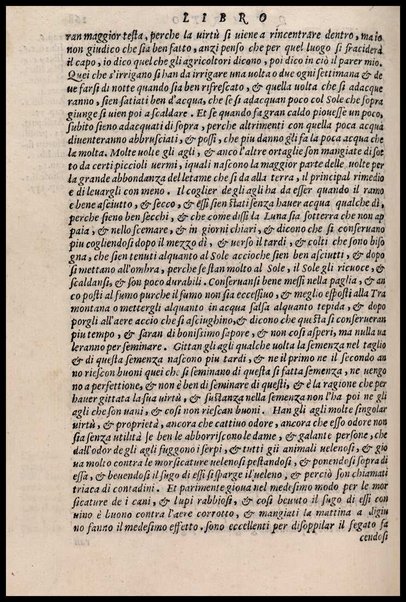 Agricoltura tratta da diuersi antichi et moderni scrittori dal sig. Gabriello Alfonso d'Herrera et tradotta di lingua spagnuola in volgare italiano da Mambrino Roseo da Fabriano. Nella quale si contengono le regole, i modi, & l'usanze che si osseruano nell'arare la terra, piantar le uigne & gli alberi, gouernare i bestiami, & fare ottimamente cioche all'agricoltura s'appartiene. Con le figure de gli alberi & delle herbe, delle quali si tratta nel libro