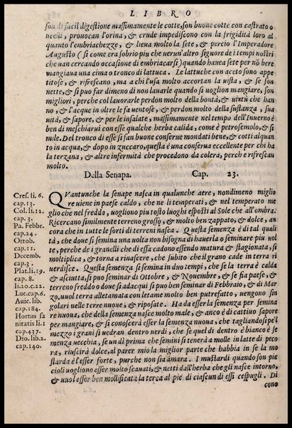 Agricoltura tratta da diuersi antichi et moderni scrittori dal sig. Gabriello Alfonso d'Herrera et tradotta di lingua spagnuola in volgare italiano da Mambrino Roseo da Fabriano. Nella quale si contengono le regole, i modi, & l'usanze che si osseruano nell'arare la terra, piantar le uigne & gli alberi, gouernare i bestiami, & fare ottimamente cioche all'agricoltura s'appartiene. Con le figure de gli alberi & delle herbe, delle quali si tratta nel libro