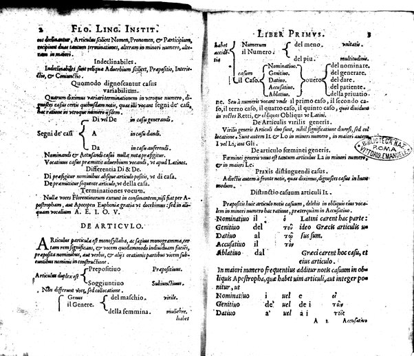 Institutionum Florentinae linguae libri duo Euphrosyni Lapinij ...