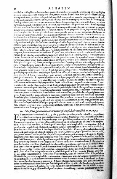 Opticae thesaurus. Alhazeni Arabis libri septem, nunc primùm editi. Eiusdem liber De crepusculis & nubium ascensionibus. Item Vitellonis Thuringolopoli libri 10. Omnes instaurati, figuris illustrati & aucti, adiecti etiam in Alhazenum commentarijs, a Federico Risnero