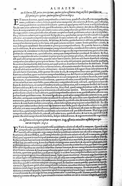 Opticae thesaurus. Alhazeni Arabis libri septem, nunc primùm editi. Eiusdem liber De crepusculis & nubium ascensionibus. Item Vitellonis Thuringolopoli libri 10. Omnes instaurati, figuris illustrati & aucti, adiecti etiam in Alhazenum commentarijs, a Federico Risnero